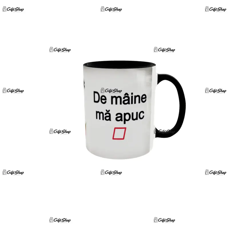 Astazi nu fac nimic de maine ma apuc, cana ceramica, 330ml, model cgs1734